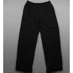 Versini Pants Mens 32x32 Wool Dress Suit Formal Cuffed Pleated Charcoal Gray